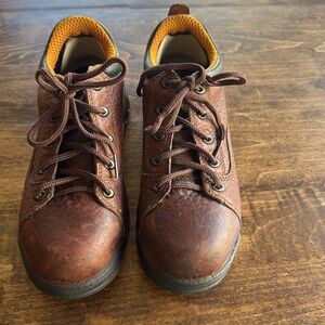 Timberland Pro Women's Titan Brown Leather Safety Toe Work Oxfords  Size…